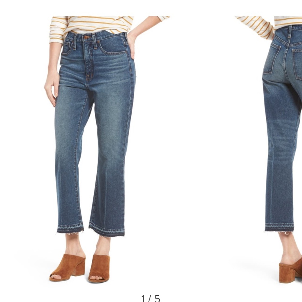 Madewell retro crop bootcut jeans EUC